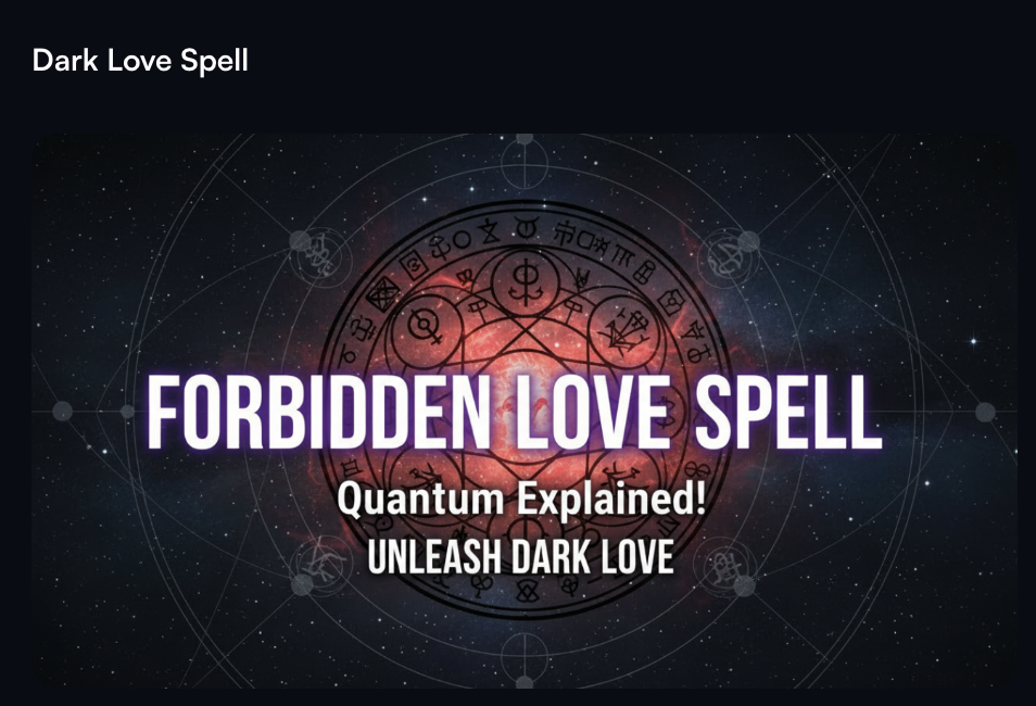 Powerful Black Magic Love Spell Caster